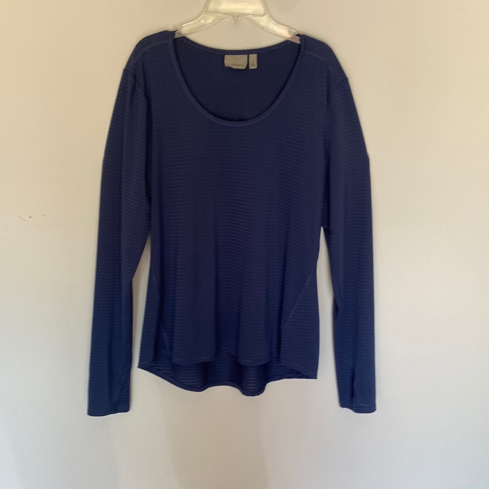 (L) Athleta L/S ventilated top